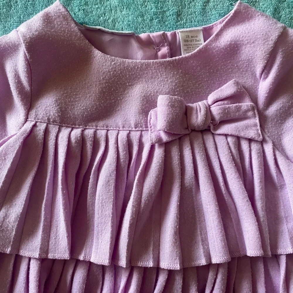 FIRST IMPRESSIONNS-LAVENDER TIERED DRESS=18 MONTHS